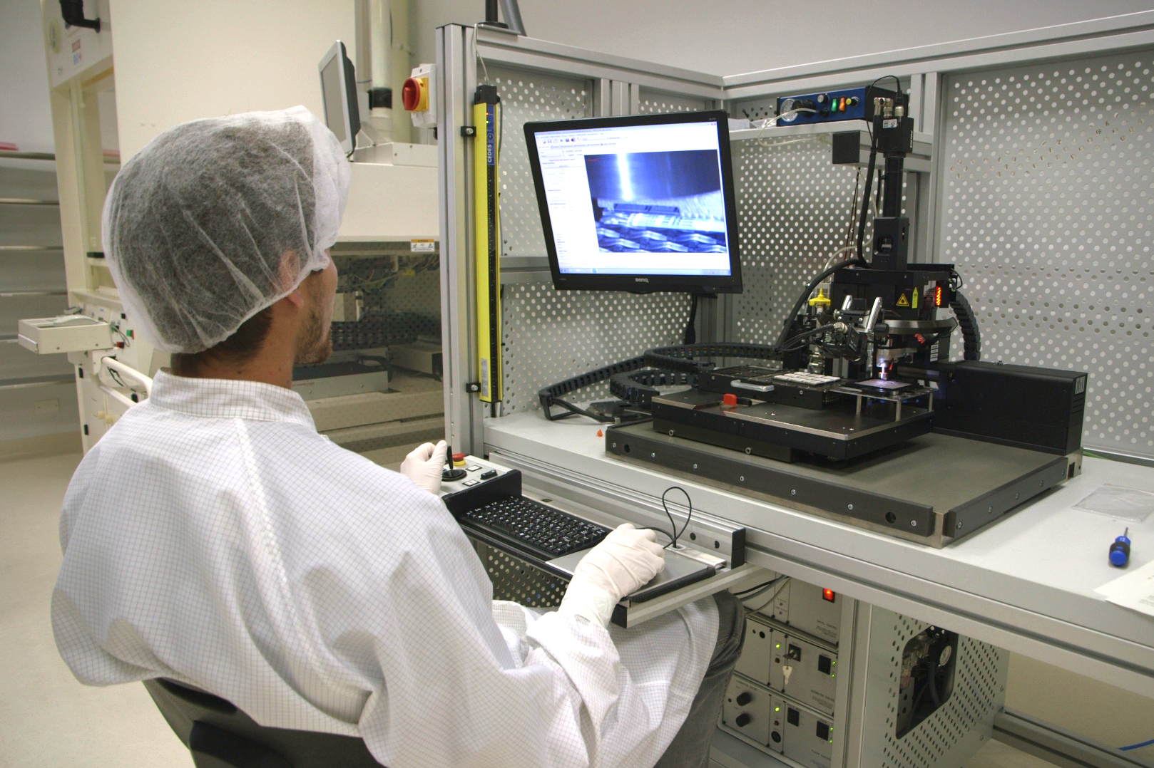 Person working in a clean room