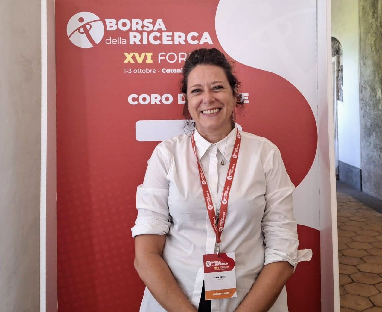 La dott.ssa Gaia Greco, coordinatrice dello Spoke 8 "Technology Transfer" alla Borsa della Ricerca di Catania