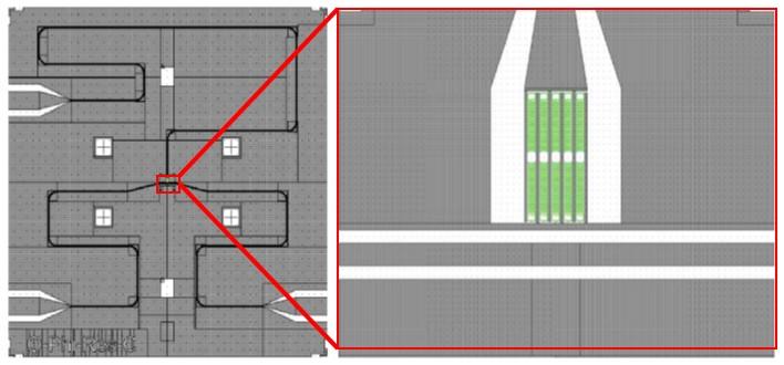 SEM image of the T-type superconducting quantum network with 10 flux qubits.