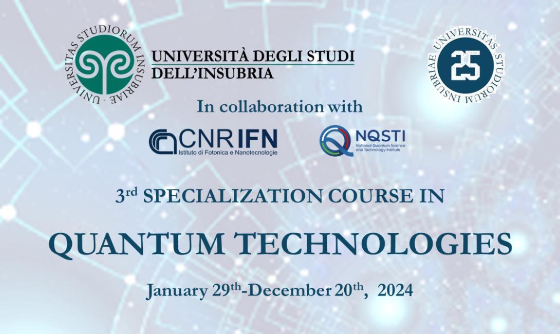 Specialization Course in Quantum Technologies